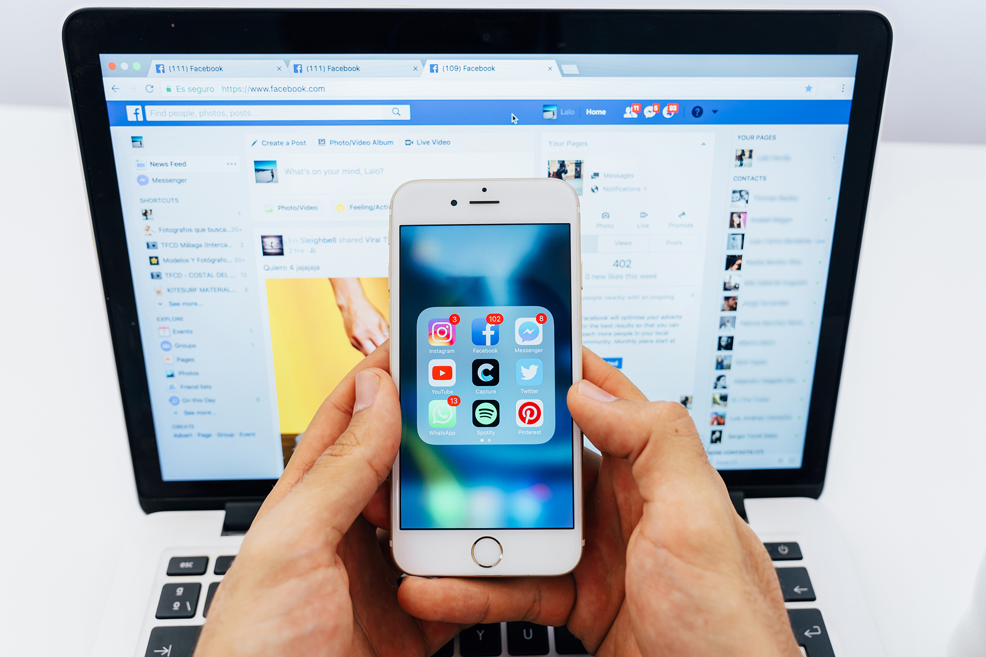 La cuarentena y el teletrabajo se toman las redes sociales